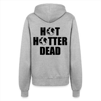 Hot hotter dead - Frauen Kapuzenjacke - Grau meliert - Hinten - Maraike (178cm)