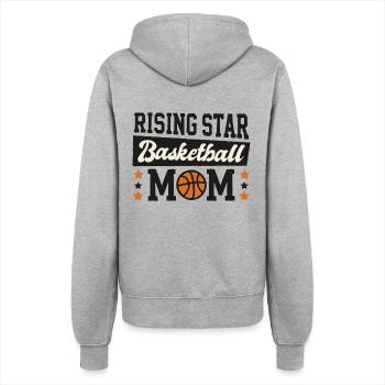 Rising Star Basketball Mom - Women’s Hooded Jacket - heather grey - Back - Maraike (178cm)