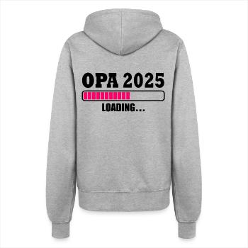 Opa 2025 - Frauen Kapuzenjacke - Grau meliert - Hinten - Maraike (178cm)