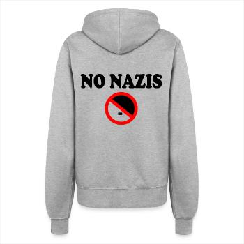 Pas de nazis - Veste à capuche Femme - gris chiné - Dos - Maraike (178cm)