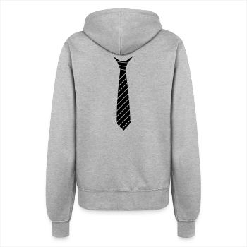Cravate illusion - Veste à capuche Femme - gris chiné - Dos - Maraike (178cm)