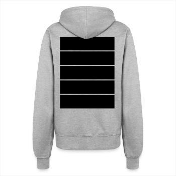 Minimalist horizontal lines - Women’s Hooded Jacket - heather grey - Back - Maraike (178cm)