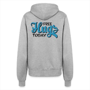 hugs - Women’s Hooded Jacket - heather grey - Back - Maraike (178cm)