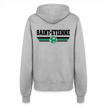 Saint-Etienne foot - Veste à capuche Femme - gris chiné - Dos - Maraike (178cm)