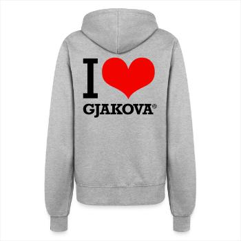 I LOVE GJAKOVA - Veste à capuche Femme - gris chiné - Dos - Maraike (178cm)