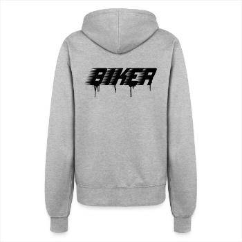 biker - Frauen Kapuzenjacke - Grau meliert - Hinten - Maraike (178cm)
