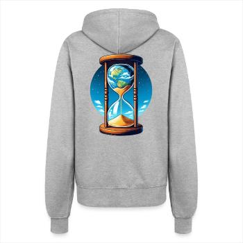 Sablier Terre Afrique Temps Réchauffement climatique - Veste à capuche Femme - gris chiné - Dos - Maraike (178cm)