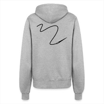 Needle with thread - Women’s Hooded Jacket - heather grey - Back - Maraike (178cm)