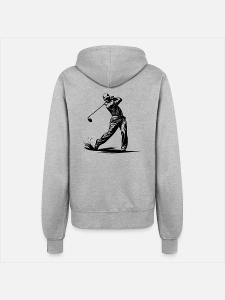 Golf Golfer Golfschläger - Frauen Kapuzenjacke - Grau meliert
