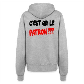 C'est qui le patron ? - Veste à capuche Femme - gris chiné - Dos - Maraike (178cm)