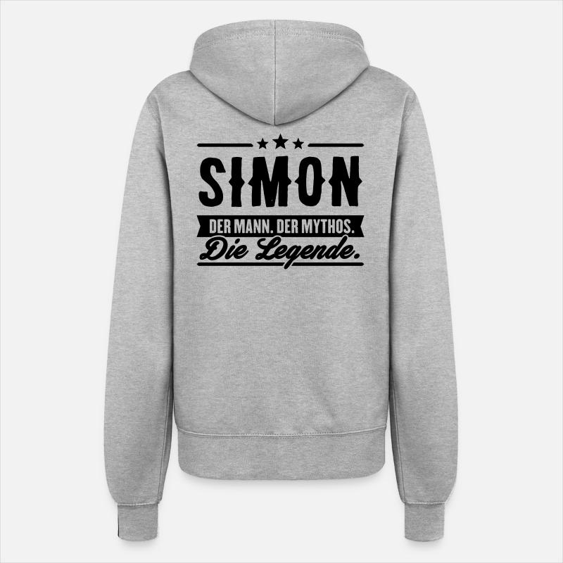 Man Myth Legend Simon - Women’s Hooded Jacket - heather grey
