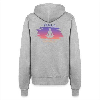 Yoga - Frauen Kapuzenjacke - Grau meliert - Hinten - Maraike (178cm)