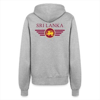 I Love Sri Lanka, Elegance Style Design T-Shirt - Women’s Hooded Jacket - heather grey - Back - Maraike (178cm)
