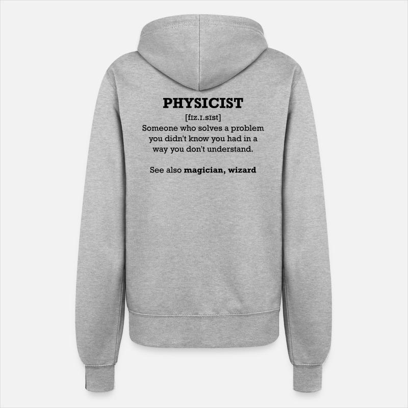 Physicist - wizard - Women’s Hooded Jacket - heather grey