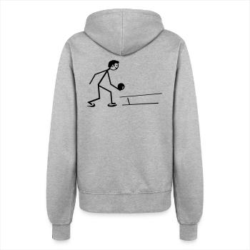 Kegeln, Bowling - Frauen Kapuzenjacke - Grau meliert - Hinten - Maraike (178cm)