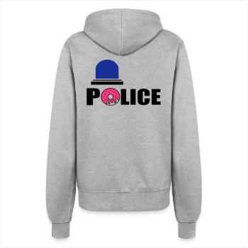 Polizei d - Frauen Kapuzenjacke - Grau meliert - Hinten - Maraike (178cm)