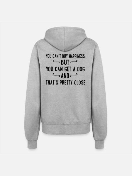 Hund - Frauen Kapuzenjacke - Grau meliert