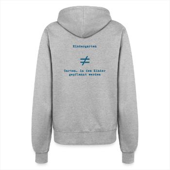 back to school: Kinder-Garten - Frauen Kapuzenjacke - Grau meliert - Hinten - Maraike (178cm)