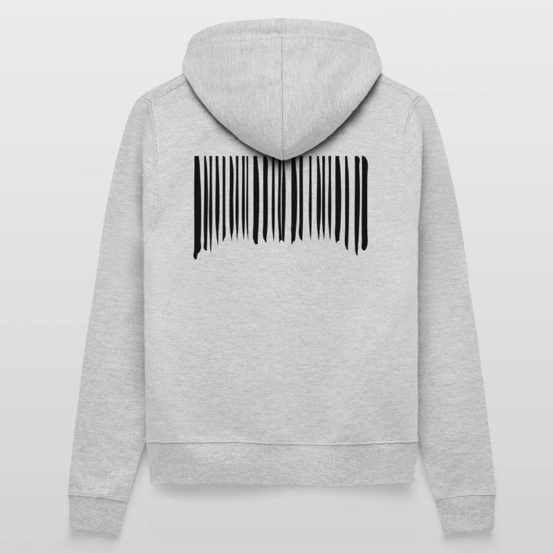 Barcode Strokes Lines Scribbled Barcode Scan Veste à capuche Femme