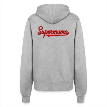 Supermama - Frauen Kapuzenjacke - Grau meliert - Hinten - Maraike (178cm)