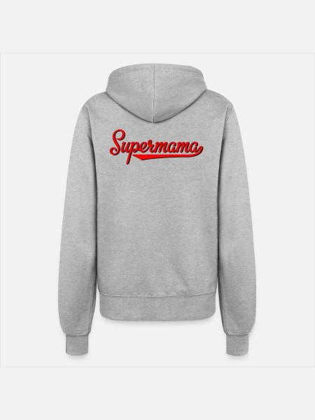 Supermama - Frauen Kapuzenjacke - Grau meliert