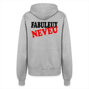 FABULEUX NEVEU - Veste à capuche Femme - gris chiné - Dos - Maraike (178cm)