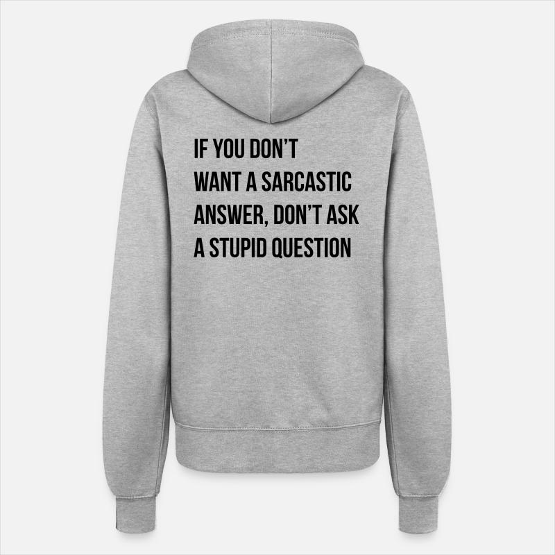sarcastic comment - Frauen Kapuzenjacke - Grau meliert