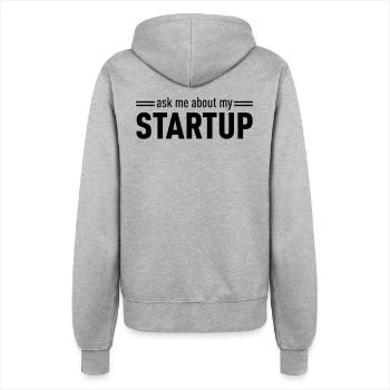 Ask Me About My Startup - Veste à capuche Femme - gris chiné - Dos - Maraike (178cm)
