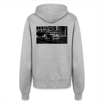 Car White Black - Women’s Hooded Jacket - heather grey - Back - Maraike (178cm)