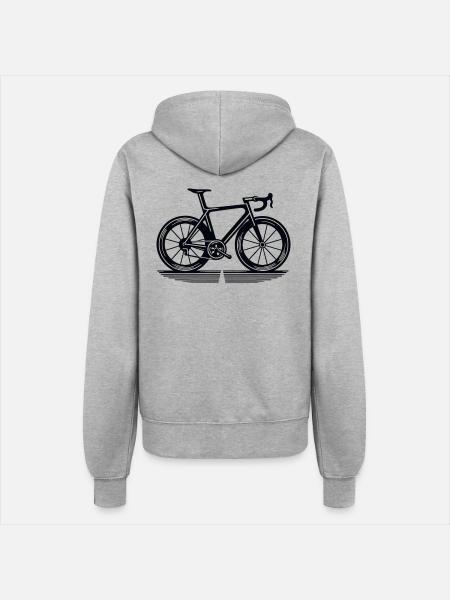 Rennrad - Frauen Kapuzenjacke - Grau meliert