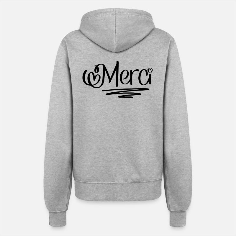 Merci - Women’s Hooded Jacket - heather grey