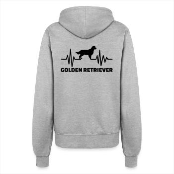 Golden Retriever - Frauen Kapuzenjacke - Grau meliert - Hinten - Maraike (178cm)