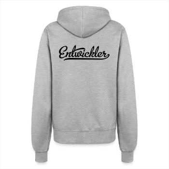 Entwickler - Frauen Kapuzenjacke - Grau meliert - Hinten - Maraike (178cm)