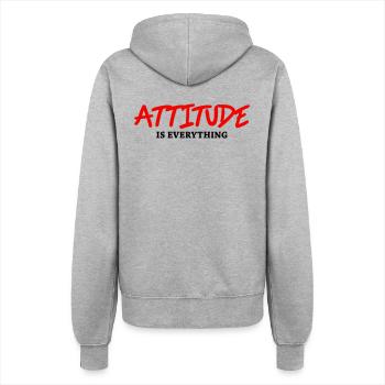 Attitude is everything - Frauen Kapuzenjacke - Grau meliert - Hinten - Maraike (178cm)