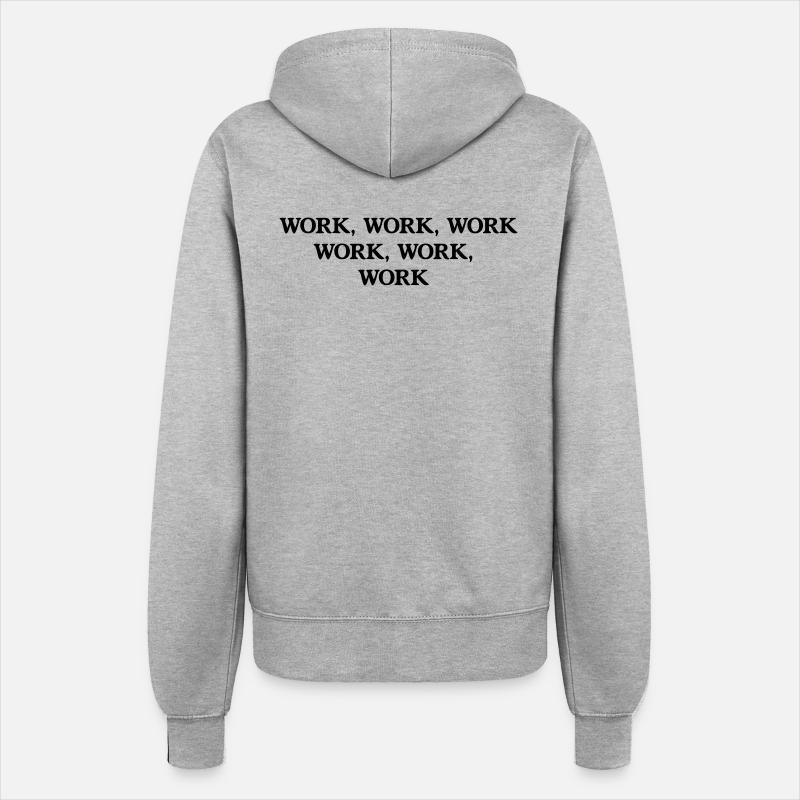Work Work - Frauen Kapuzenjacke - Grau meliert