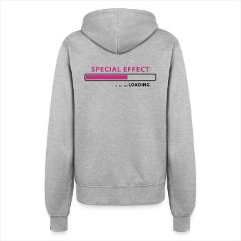 loading Special Effect - be patient - Frauen Kapuzenjacke - Grau meliert - Hinten - Maraike (178cm)