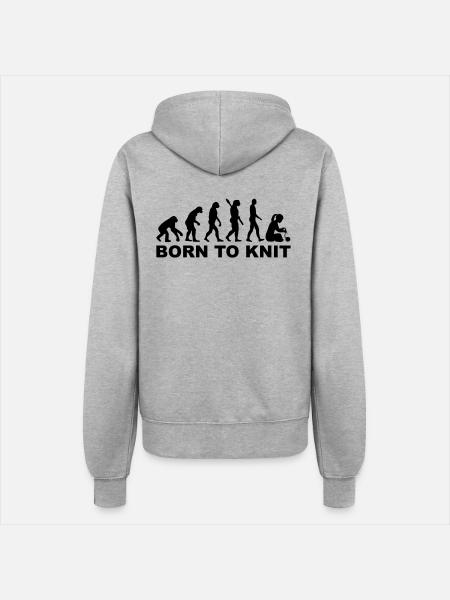 Stricken - Frauen Kapuzenjacke - Grau meliert