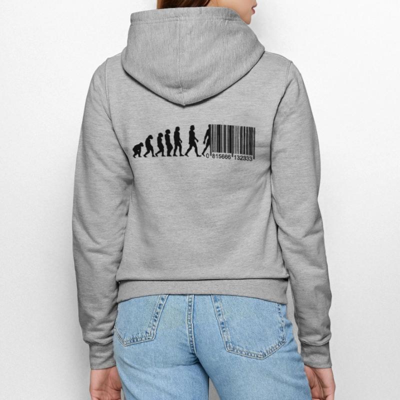 Barcode Evolution Frauen Kapuzenjacke