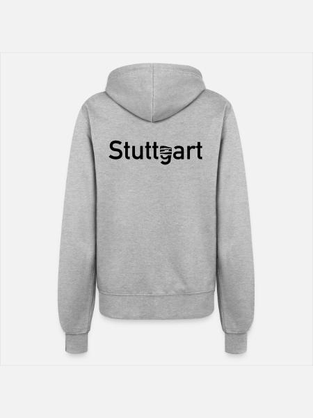 Stuttgart Stadtschild mit -Museum Skyline - Frauen Kapuzenjacke - Grau meliert