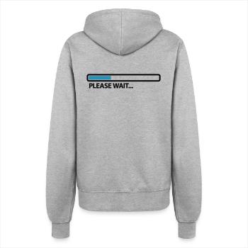 please_wait_2c - Women’s Hooded Jacket - heather grey - Back - Maraike (178cm)