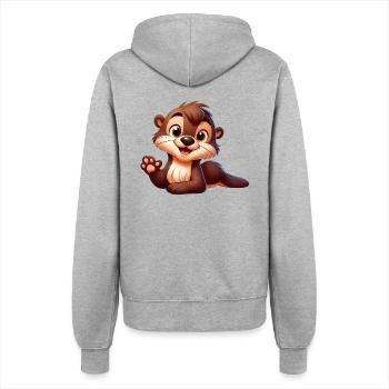 loutre 2 - Veste à capuche Femme - gris chiné - Dos - Maraike (178cm)