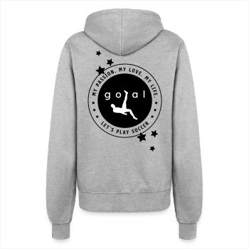 Passion for football - Women’s Hooded Jacket - heather grey - Back - Maraike (178cm)