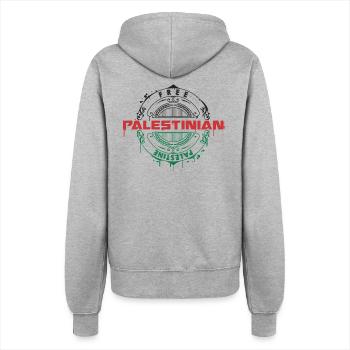 palestinien - Veste à capuche Femme - gris chiné - Dos - Maraike (178cm)