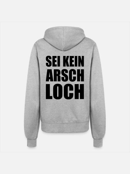 sei kein arschloch - Frauen Kapuzenjacke - Grau meliert