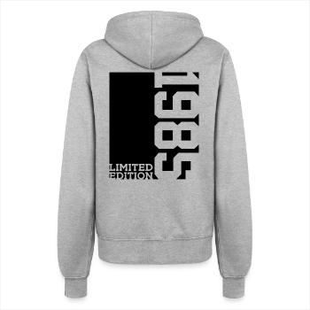 LIMITED EDITION 1985 41. GEBURTSTAG - Frauen Kapuzenjacke - Grau meliert - Hinten - Maraike (178cm)