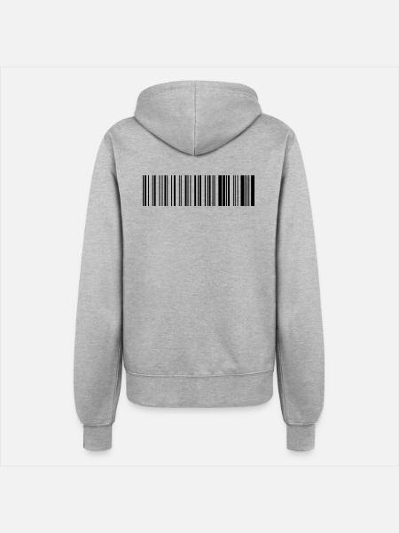 barcode. - Frauen Kapuzenjacke - Grau meliert
