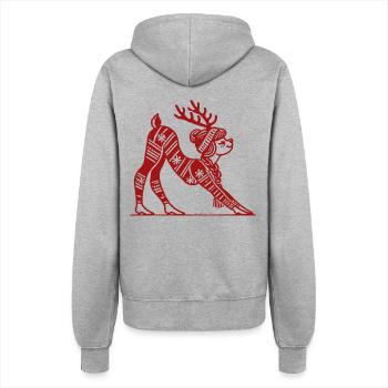 weYoga Renne pour la détente de Noël - Veste à capuche Femme - gris chiné - Dos - Maraike (178cm)