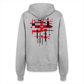 Pattern Abstract - Women’s Hooded Jacket - heather grey - Back - Maraike (178cm)