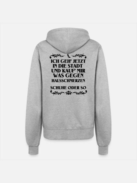 Schuhe oder so - Frauen Kapuzenjacke - Grau meliert