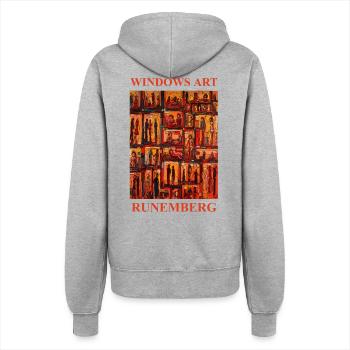 WINDOWS ART LOUIS RUNEMBERG ADAGP - Frauen Kapuzenjacke - Grau meliert - Hinten - Maraike (178cm)